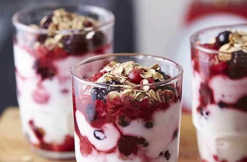 Berry Passion Fruit Yogurt Pots