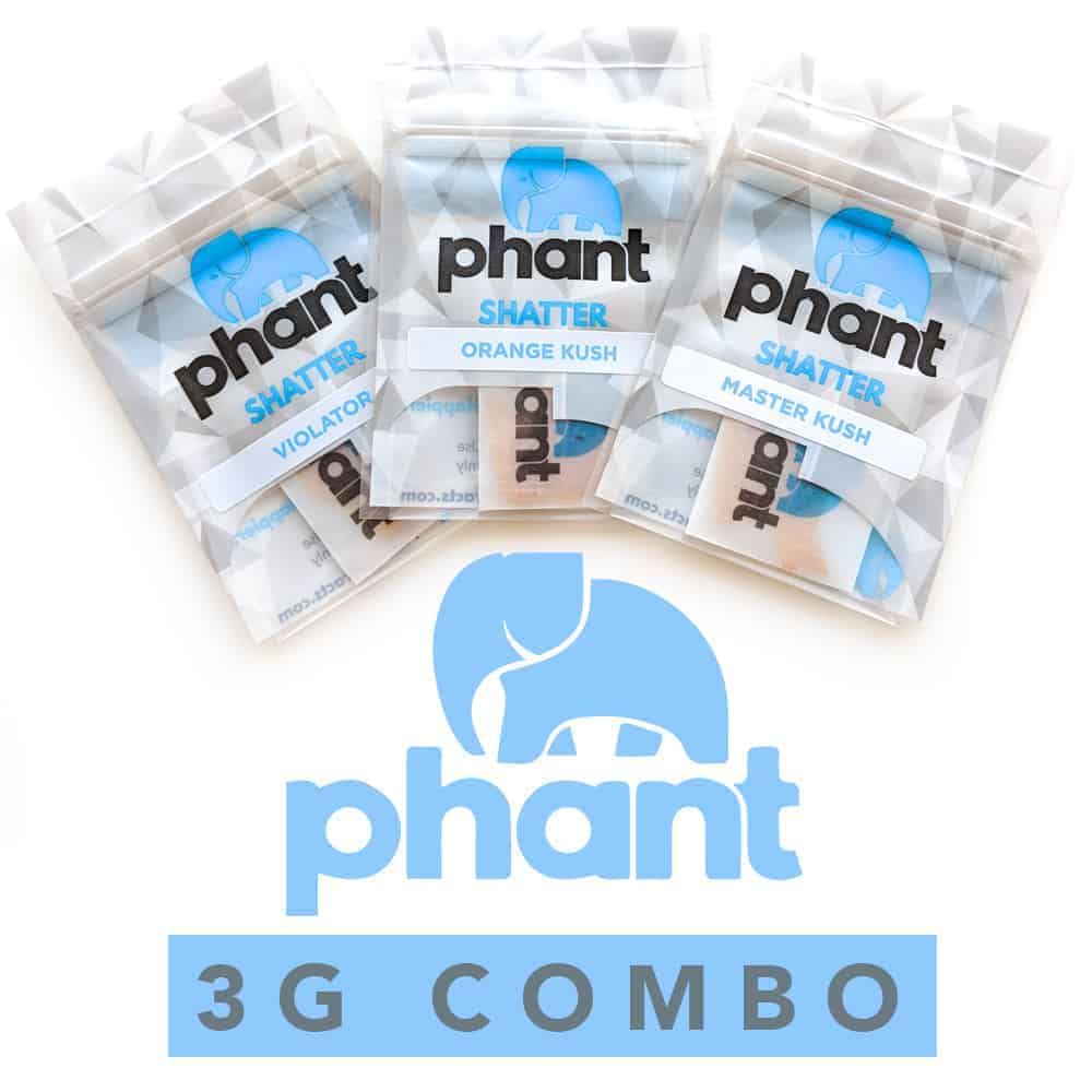 "Three packs of phant shatter packages"