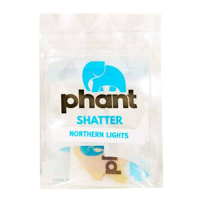 "1 gram bag of Phant Shatter northern lights strain"